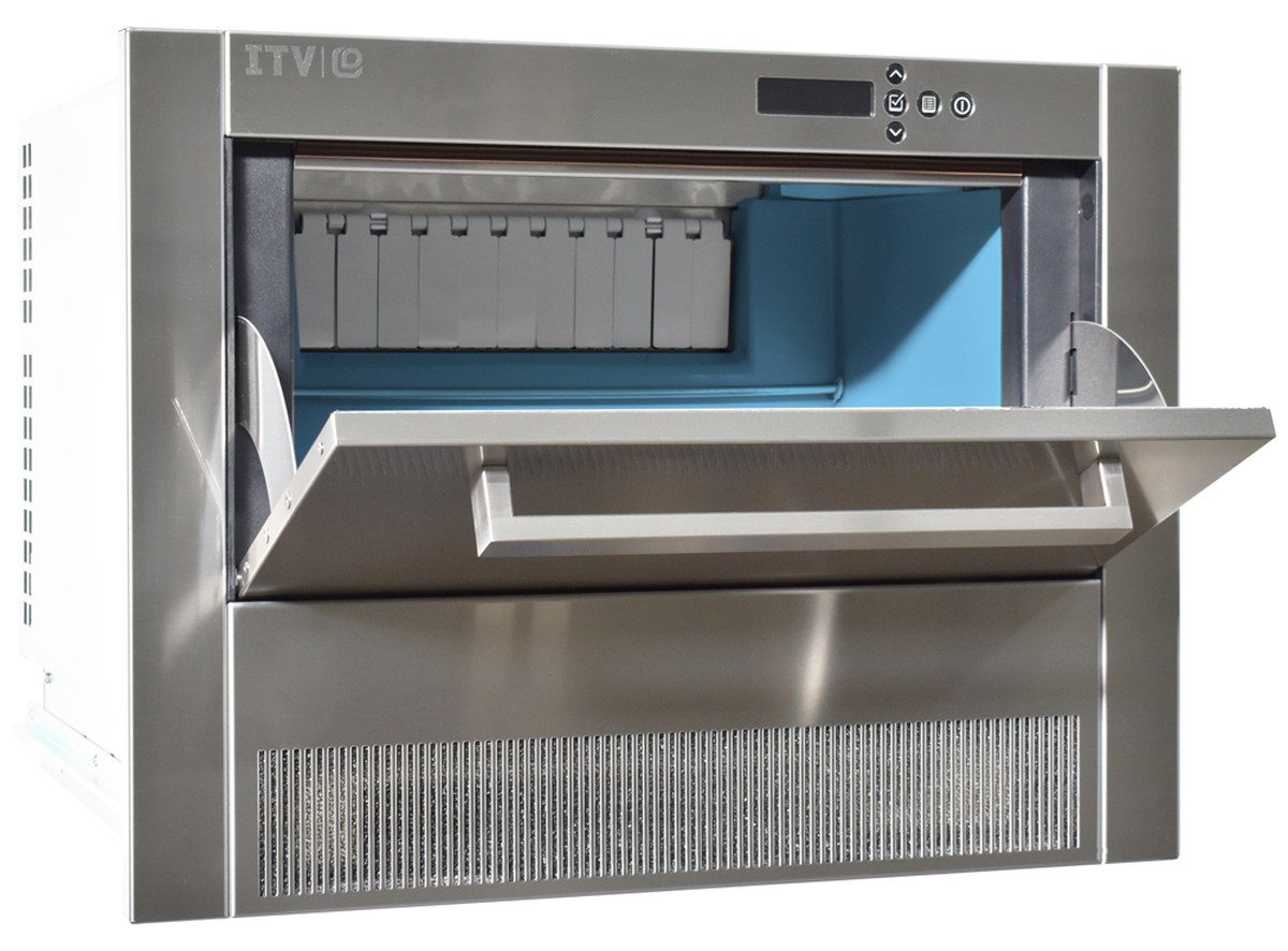 Machine à glaçons professionnelle encastrable glaçons pleins réserve 8 kg production 14 kg - KITCHEN-ICE - ITV en cuisine professionnelle