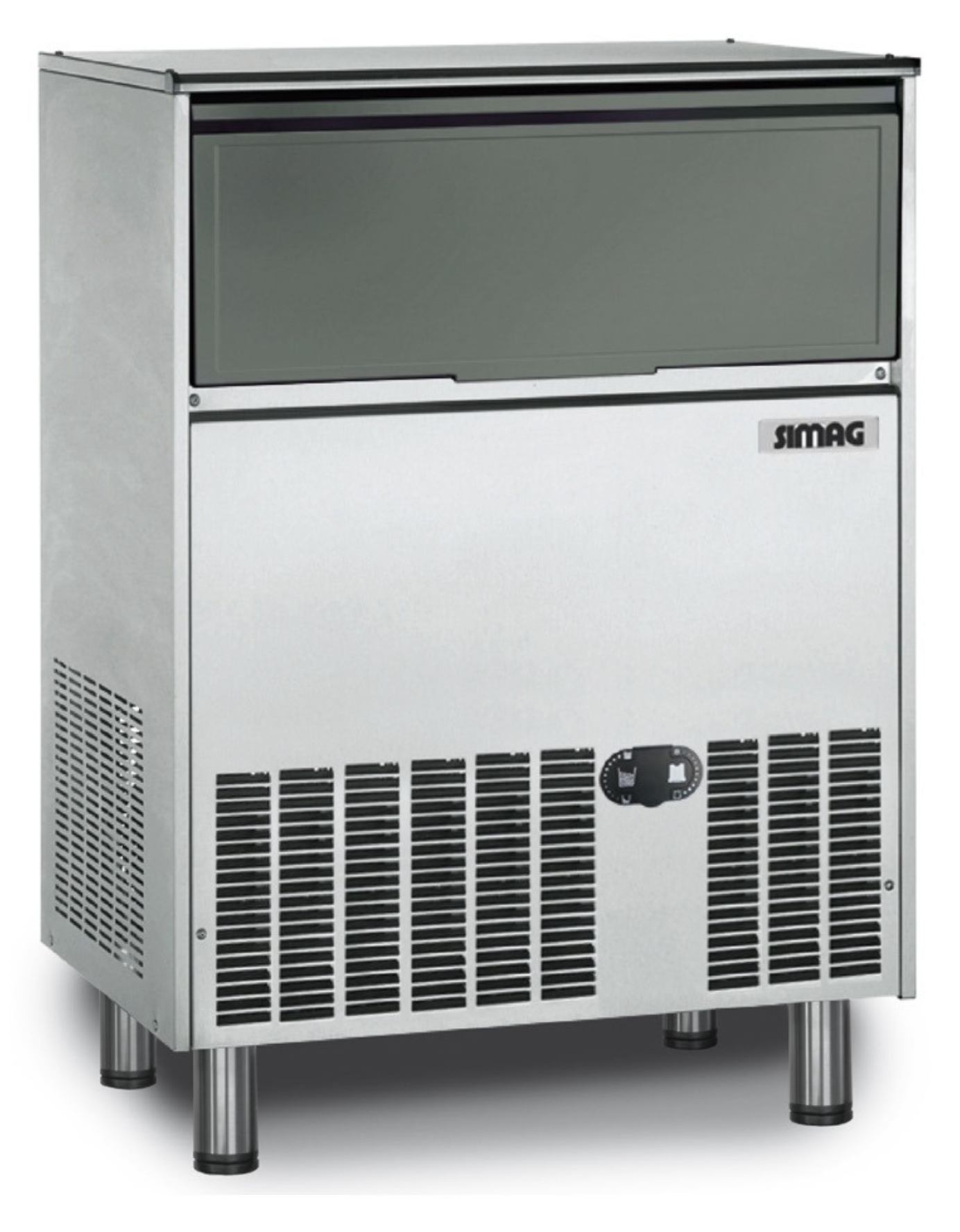 Machine à glaçons professionnelle tronconiques avec réserve 49 kg production 90 kg/24 h - SCH 105 A