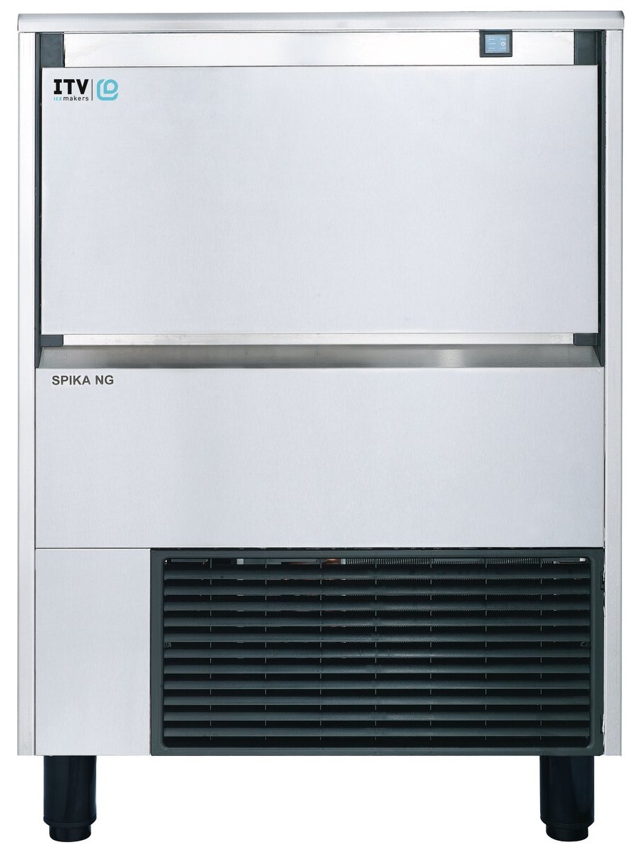 Machine à glaçons professionnelle à évaporateur vertical glaçons cube 6,5 g avec réserve 35 kg production 99 kg - SNG100AH - ITV